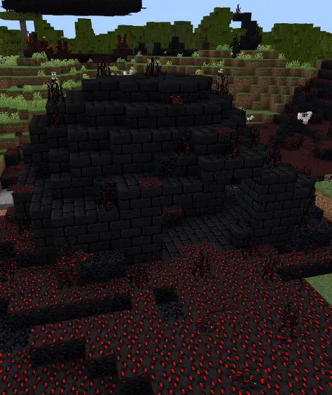 Темная структура из новых мрачных кирпичей