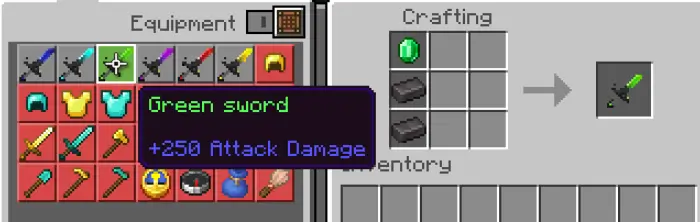 Крафт зелёного меча