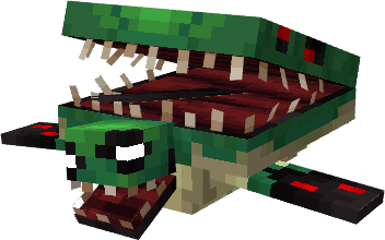 Зараженная черепаха с зубами на панцире