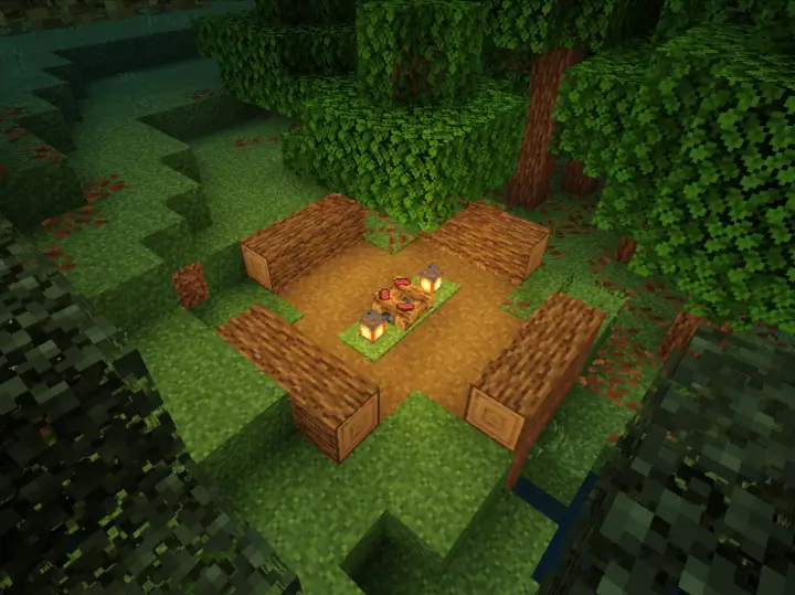 Потухший кастер и несколько древен рядом с ним