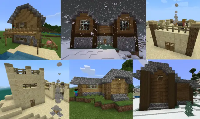 Структуры в виде разных домов