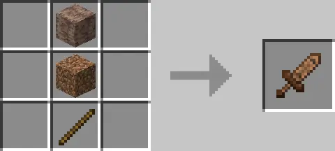 Получение меча земли в коричневом цвете