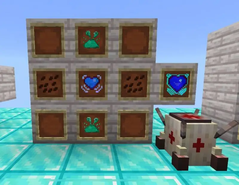 Крафт синего сердца душ