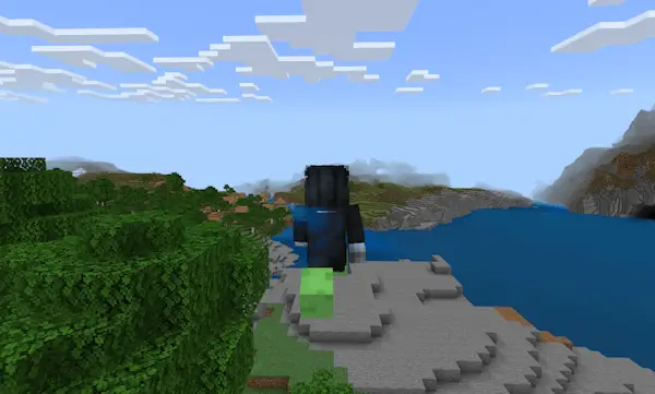 Игрок в ботинках из слизи парит над землей