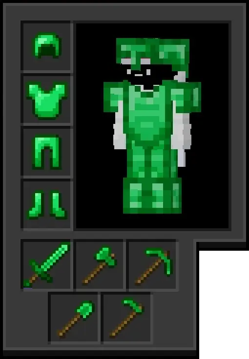 Изумрудная броня и инструменты