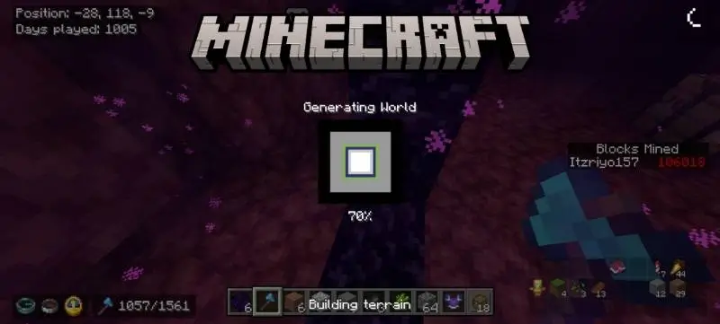 Новый вид экран загрузки перехода в другое измерение