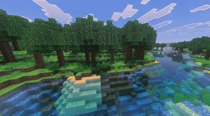 Густые деревья