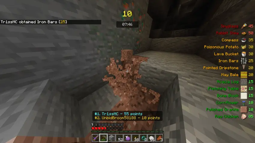 Собранные предметы во время игры