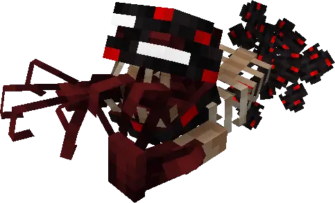 Черно-красный труп с окровавленной рукой