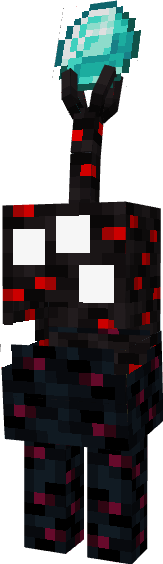 Маленький черно-красный монстр с алмазом