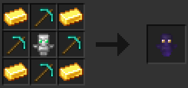 Изготовление тотема из золота и кирок