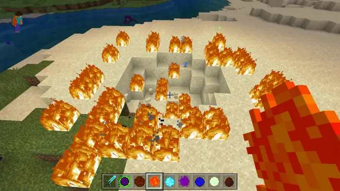 Использование огненного шара