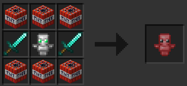 Изготовление красного тотема из ТНТ