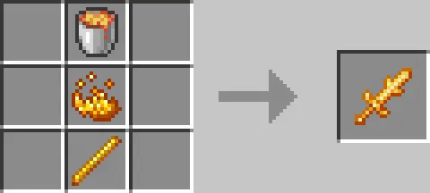 Изготовление огненного меча в верстаке