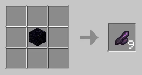 Получение девяти осколков обсидиана