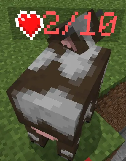 Корова с минимальным уровнем здоровья