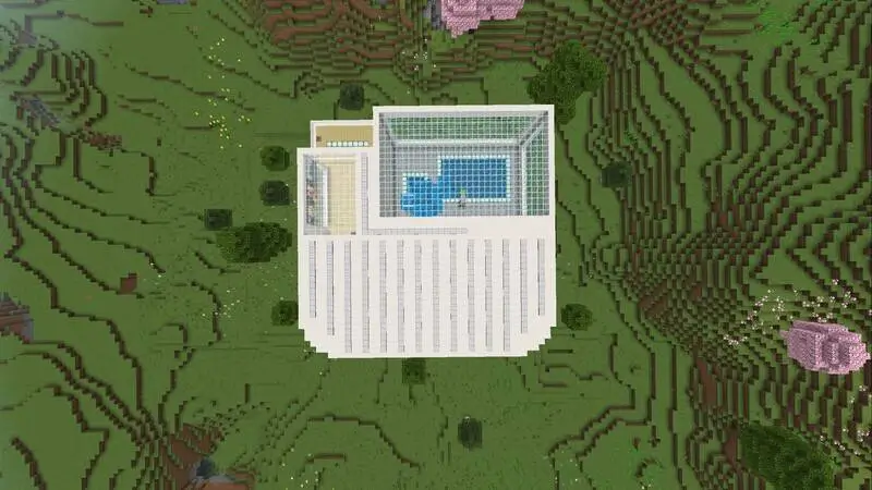 Современный особняк сверху