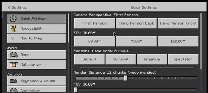Новый вид экрана настроек