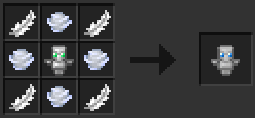 Крафт серого тотема в верстаке