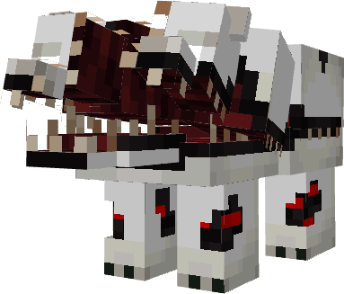 Белый медведь с разорванной пастью