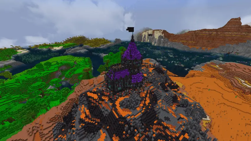 Дом в биоме дельтах сверху