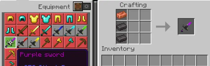 Крафт пурпурного меча