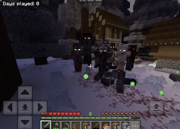 Толпа зомби идет на игрока