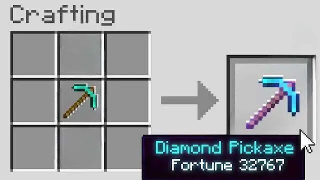 Пример зачарованной кирки