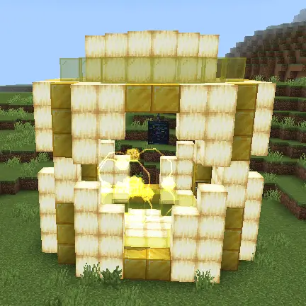 Яркая структура с некоторыми светящимися элементами