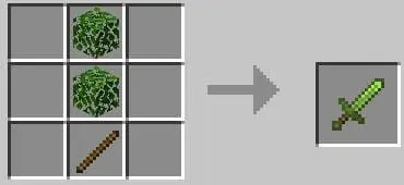 Крафт меча из листьев