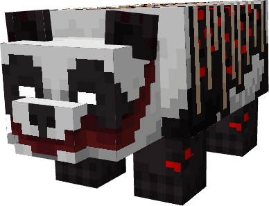 Жуткая панда с большим ртом