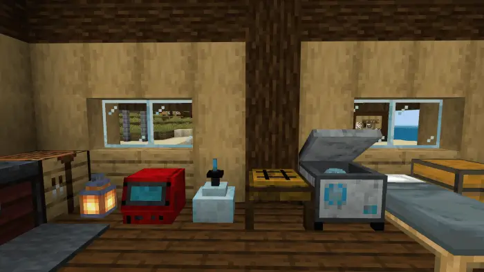 Новые предметы в деревянном доме