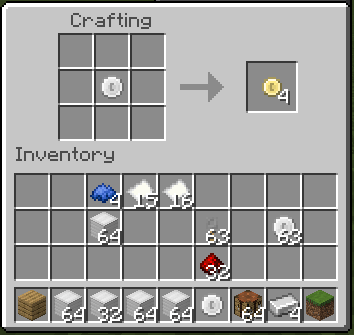 Крафт золотой монеты