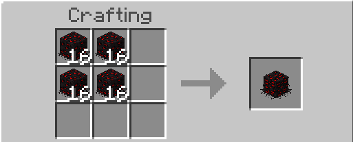Крафт особого нового блока из других зараженных блоков