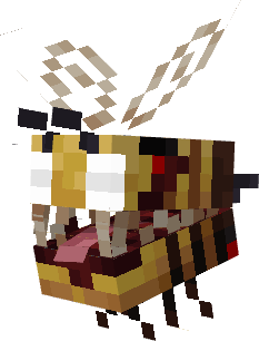 Пчела с большим зубастым ртом