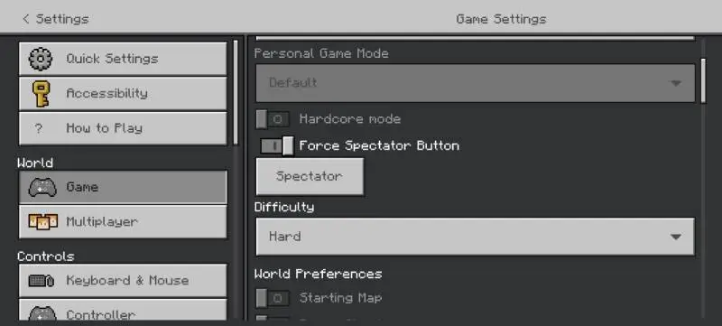 Новый вид экрана настроек с другого ракурса