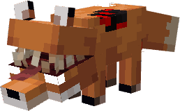 Страшная лиса с зубами на голове