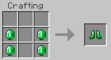 Получение сапог из изумрудов