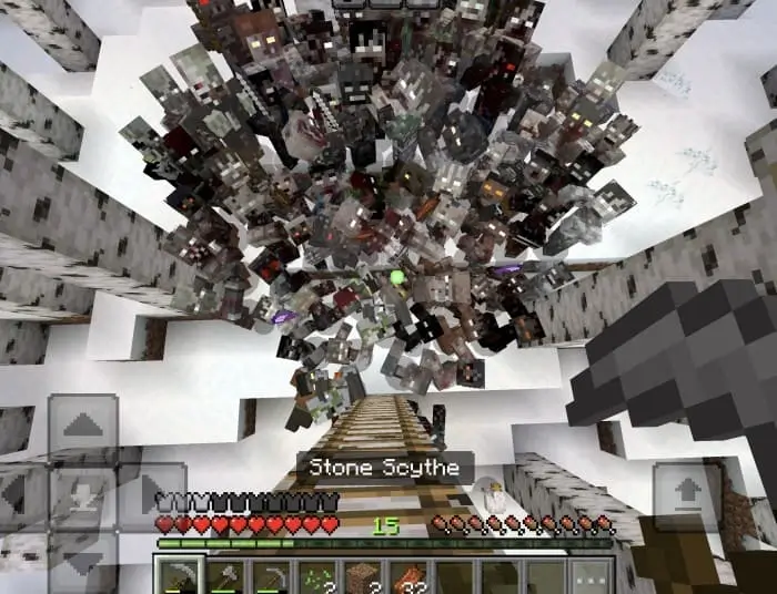 Орда зомби атакует игрока