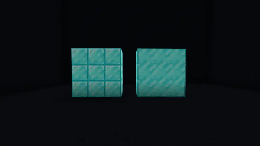 Пример старых и новых блоков алмазов