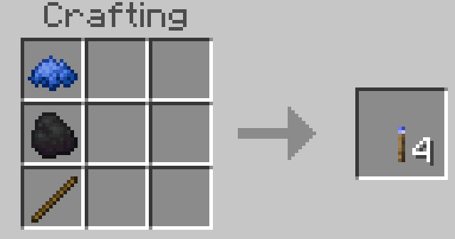 Изготовление всех цветных факелов в верстаке