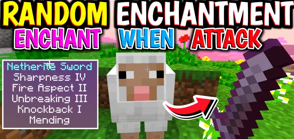 Название данного мода на фоне овцы и ряда зачарований