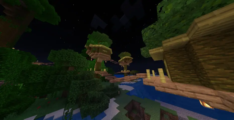 Деревня жителей в джунглях