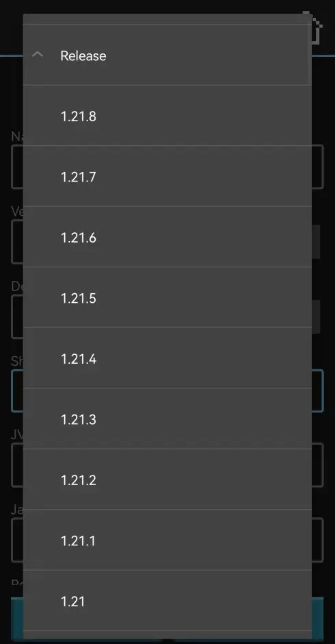Select Minecraft version in launcher