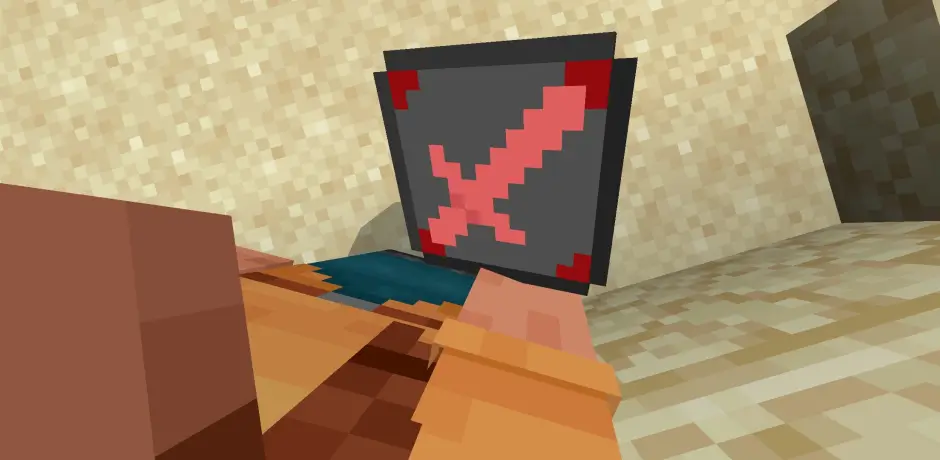 Предмет с иконкой красного меча