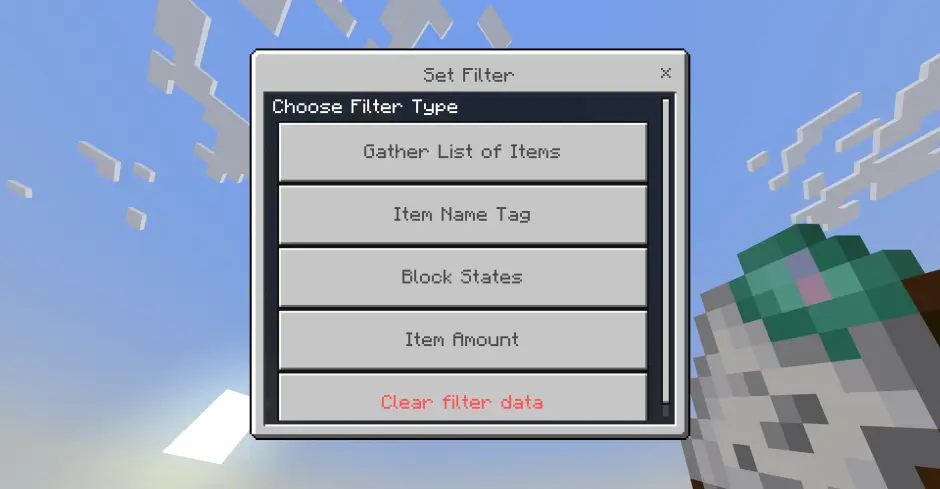 Меню пульта