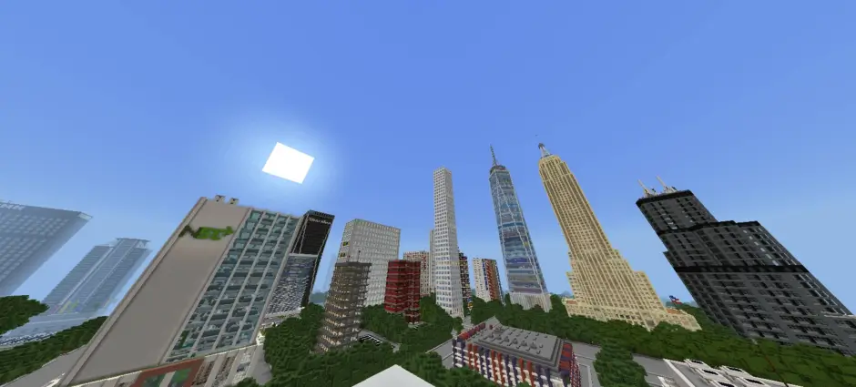 Жилой район с зелеными насаждениями и стильными домами