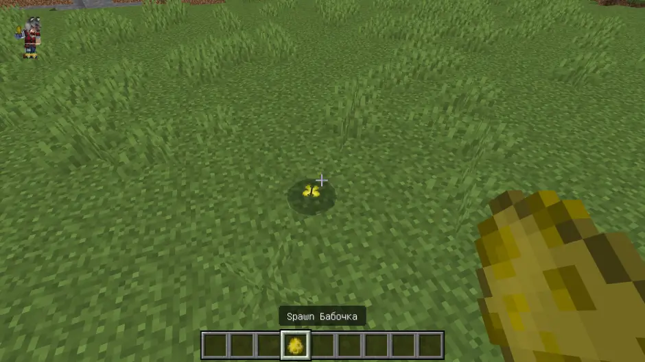 Бабочка среди травы