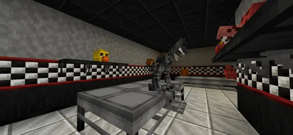 Мастерская комната с серым эндоскелетом