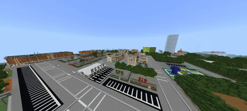 Огромная парковка